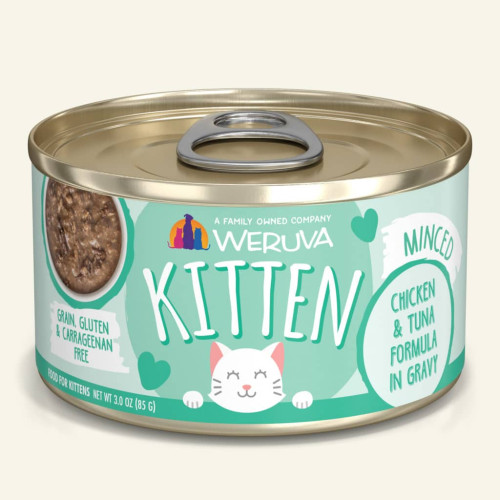 Weruva #3164 Kitten 85g Chicken & Tuna Formula in Gravy 幼貓系列 雞肉+吞拿魚 湯汁主食罐 85g (罐頭物料較軟,罐或有輕微凹陷但不影響品質)
